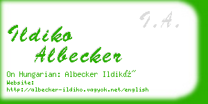 ildiko albecker business card